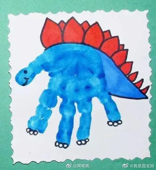 育学园亲子#创意亲子互动手印画～和孩子一起画起来吧,可以玩一整天