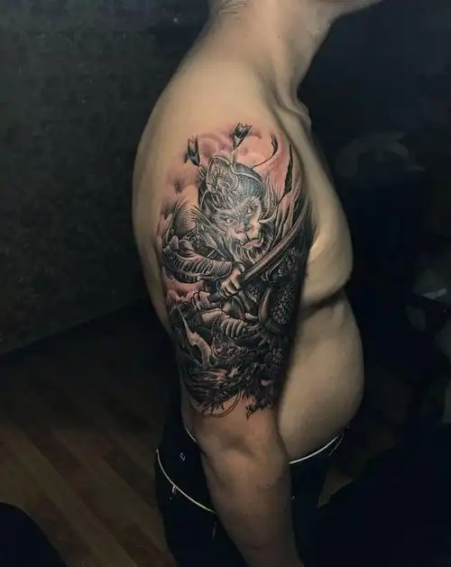 斗战胜佛纹身图片_手臂新传统孙悟空纹身图案