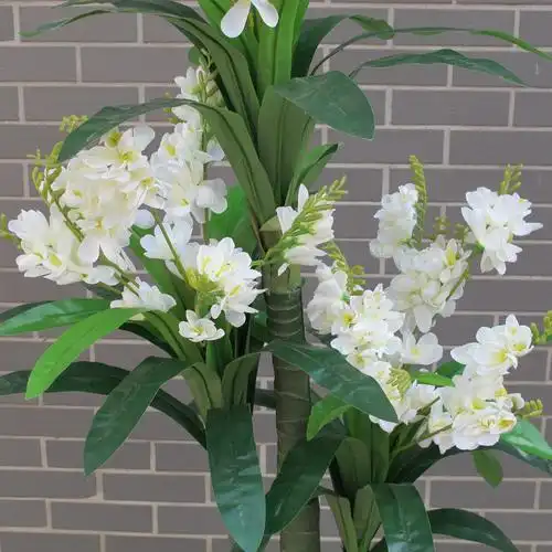 厂家直供假花批发仿真花客厅装饰仿真植物落地仿真树三叉香