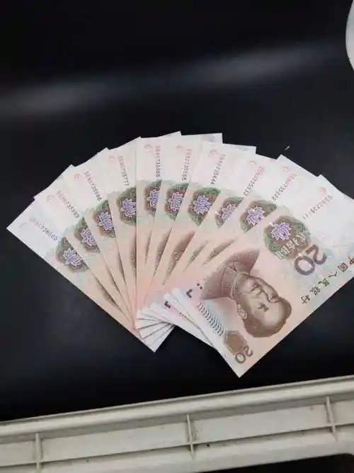 第五套人民币05年二十元全新豹子号市面稀少