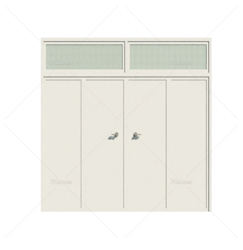 上亮子四扇平开门