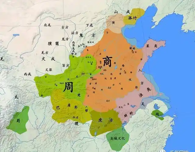 周文王末年周国疆域图由上述可知,文王之父季历伤于殷人之手,已经使周