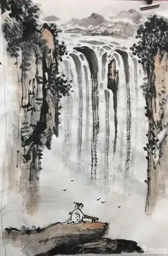 第4课 山水·瀑布技法,花卉·螃蟹,青蛙技法