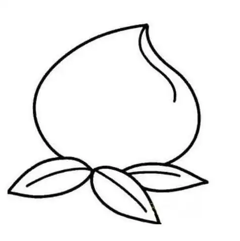 简笔画桃子怎么画桃子简笔画简单好看彩色彩色桃子简笔画画法怎么画彩