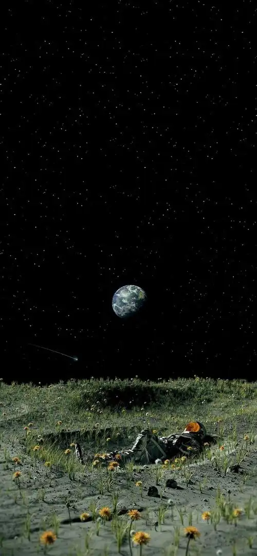 求星球宇宙整体黑色系的手机壁纸