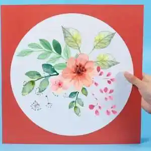 包邮镜片纸圆形彩色卡纸绘画纸圆面素描彩铅用纸美术画画卡纸画纸