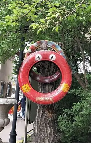 amazing!装饰园区,给我一个轮胎就够了