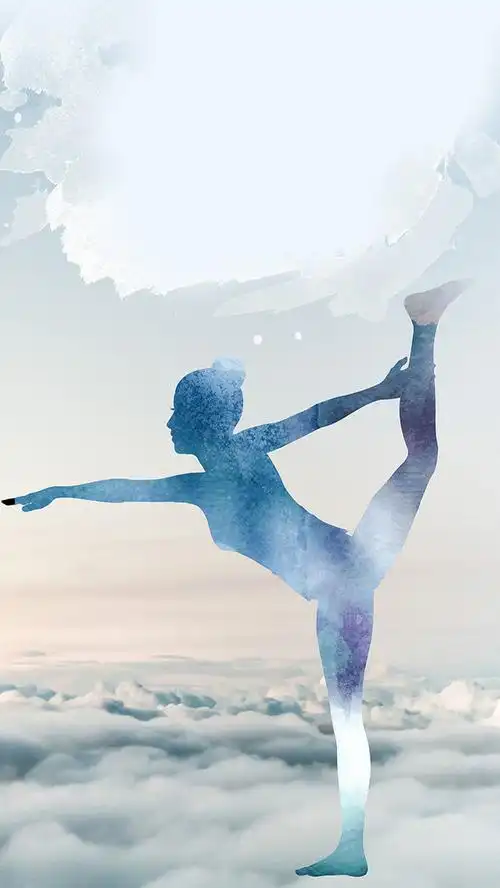 简约瑜伽暑假培训h5背景素材