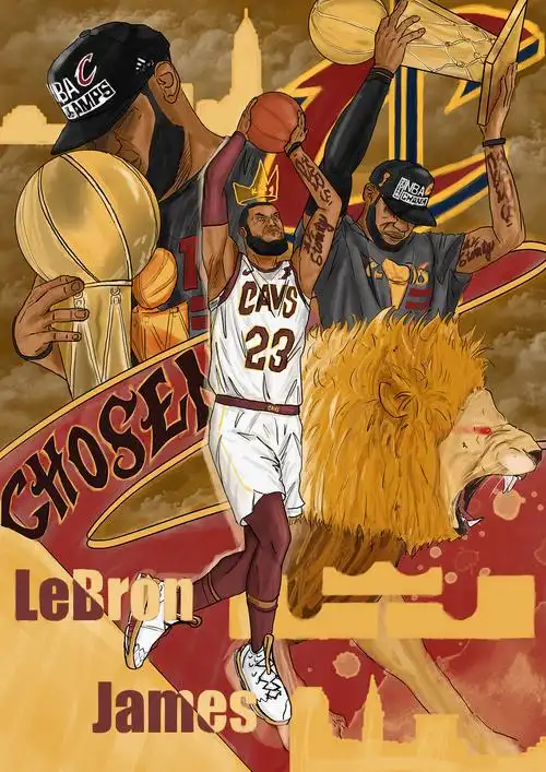 詹姆斯[z加油]king!|插画|商业插画|pooh4 - 原创作品 - 站酷 (zcool)