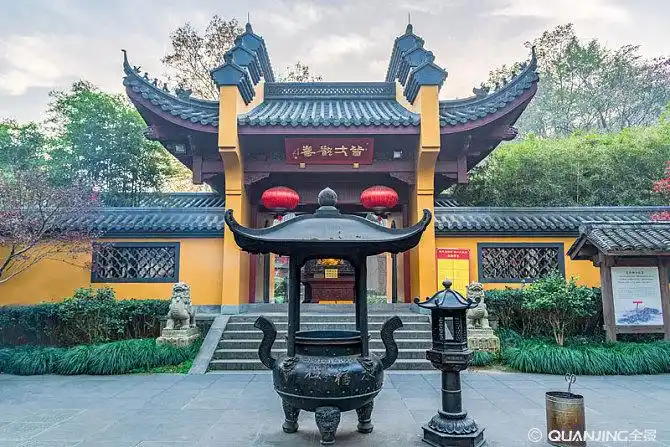 杭州灵隐寺景区寺院建筑_全景网