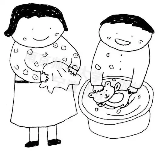 准备一个小洗衣盆,然后和孩子一起找出需要清洗的东西,如:小背包,鞋子