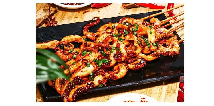 【网红爆款】铁板烧烤夜市食材现货凤舞章鱼串鱿鱼须冷冻水产批发