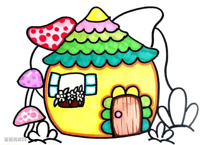 兔子房子的家简笔画