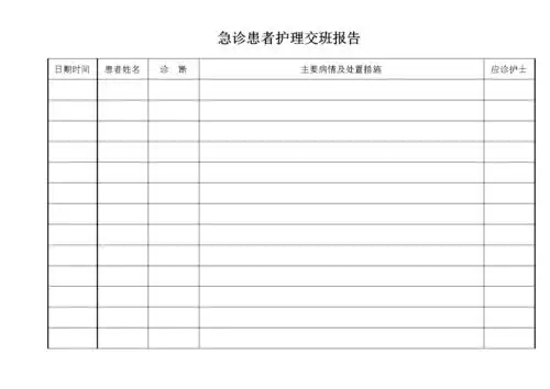 急诊患者护理交班报告docx1页