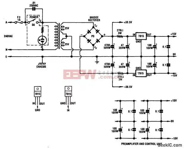 双音频功放电源电路