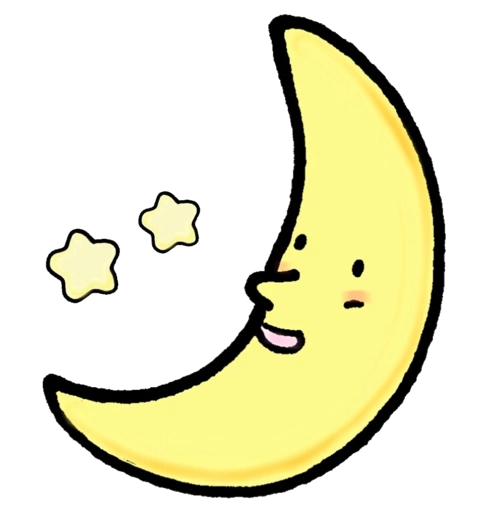 镭射流光炫彩金黄色小月亮月牙矢量素材