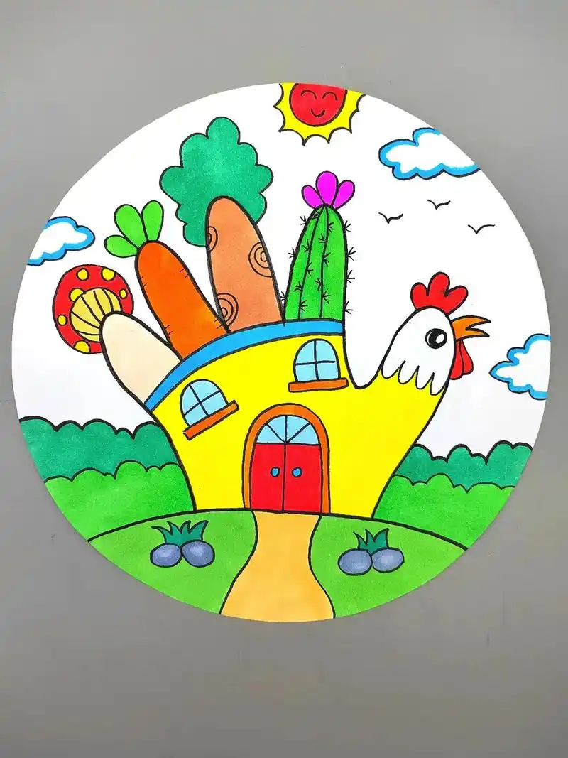 有趣的手掌画 - 抖音