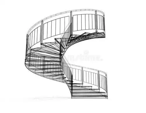 简笔画 楼梯 手绘 线稿 800622