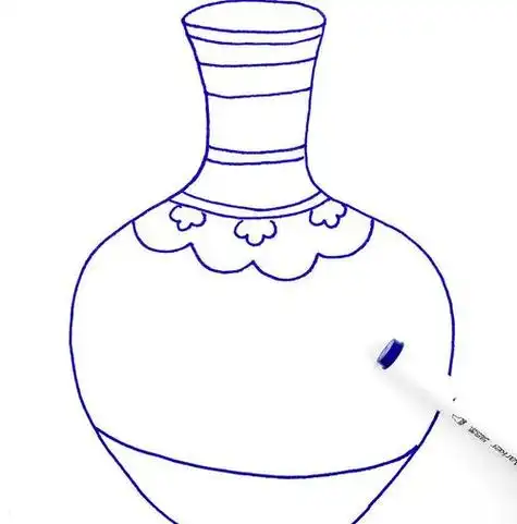 荷花 strong>青花 /strong>瓷简笔画