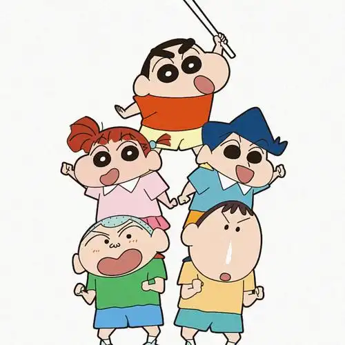 蜡笔小新复古头像春日部防卫队集合