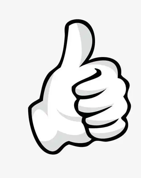 竖大拇指手势简笔画