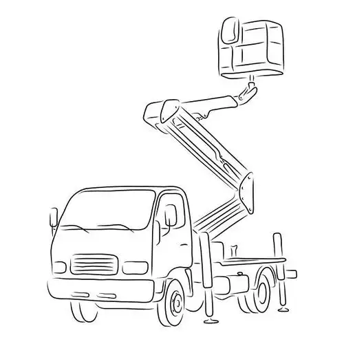 轮廓桶卡车矢量插画隔绝白色背景艺术设计