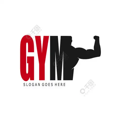 健美运动员标志模板运动标签健身房徽章健身标志设计的矢量对象和图标