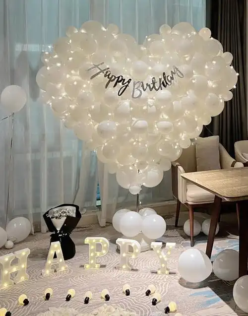 南昌爆款爱心气球酒店七夕生日求婚仪式感