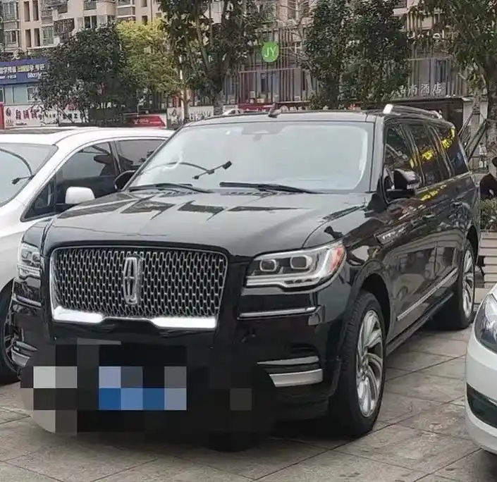 林肯领航员.23年林肯领航员白色游艇蓝双拼内饰,改4座,本地 - 抖音