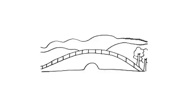 西湖简笔画如何画