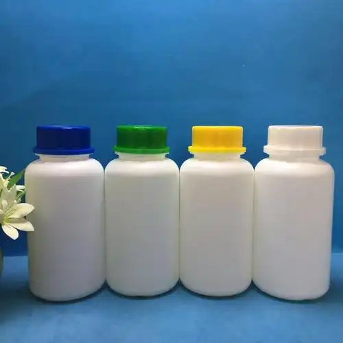 供应500ml广口塑料瓶 大口化学试剂瓶 500g粉剂瓶带内塞防盗瓶