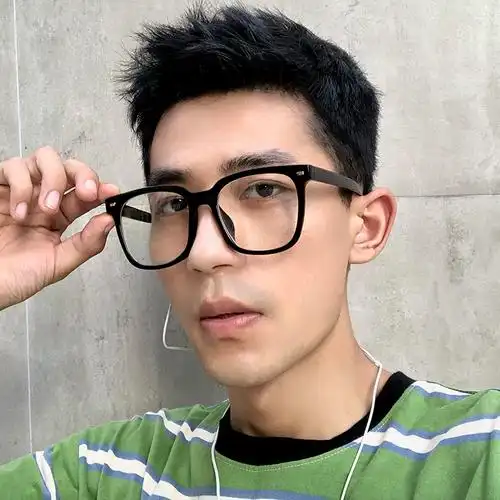 适合大脸男士韩版商务黑色方框蓝光学生近视眼镜架