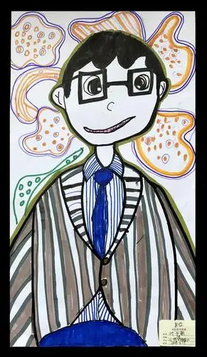 少儿书画作品-我的爸爸/儿童书画作品我的爸爸欣赏_中国少儿美术网