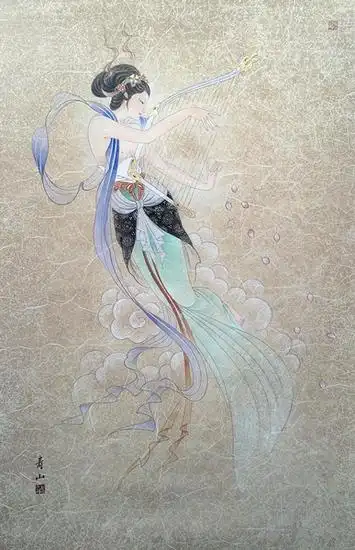 抚琴飞天(创作)97cm × 60cm