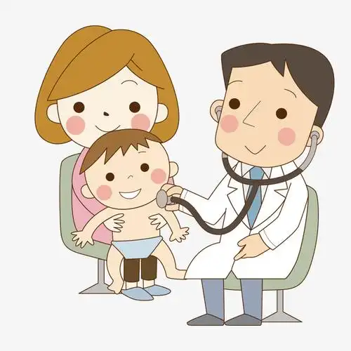 看病的卡通小朋友