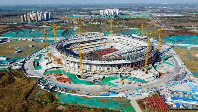 济南黄河体育中心建设顺利计划2026年12月底竣工