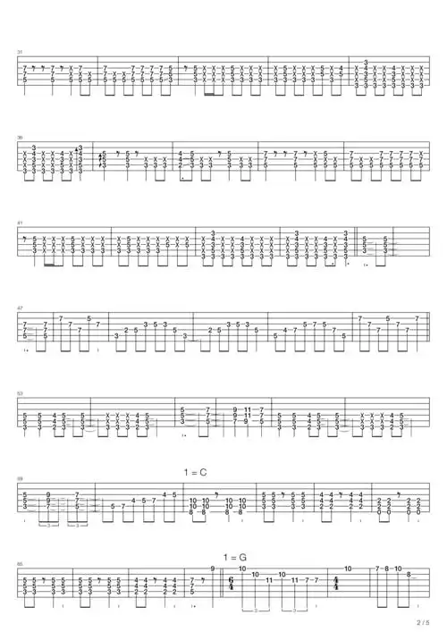 刺客恐怖情人节吉他谱