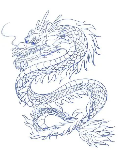 画条国风龙线稿历时两年00