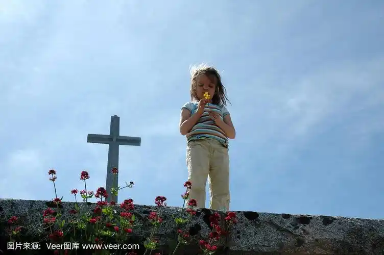 基督教的小女孩