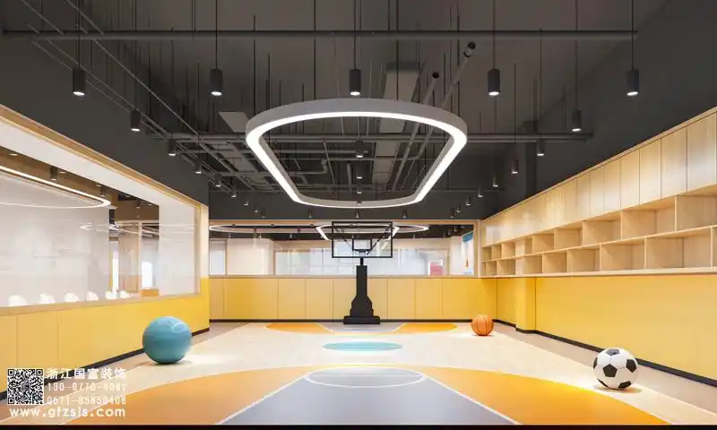 宁波少儿体能运动馆装修设计案例效果图浙江国富装饰