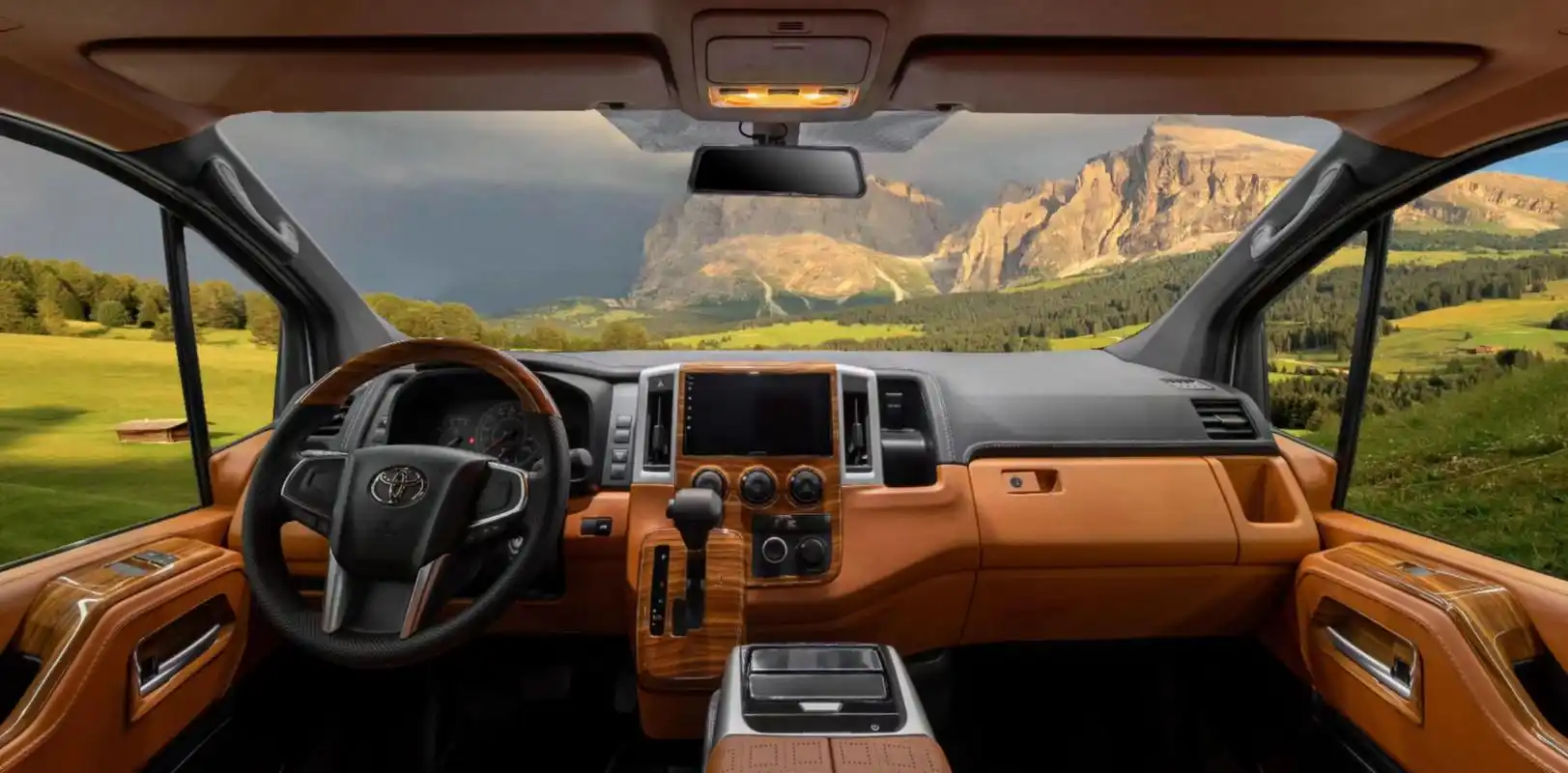 丰田海狮全新内饰升级方案,7座半隔断,安全舒适豪华