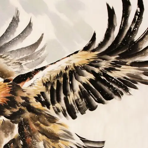 (朝鲜)金英姬《雄鹰展翅》万寿台美术创作社 小芃画廊t5476