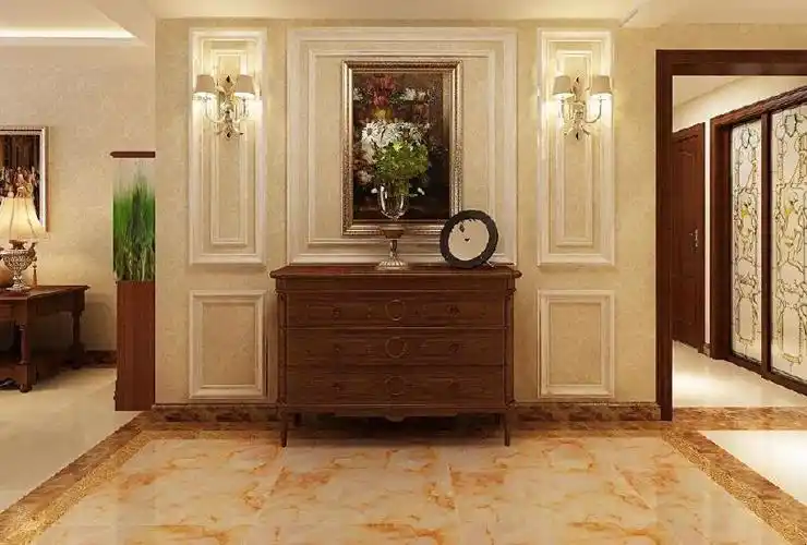 2如果是几个小瓷砖拼凑而成,会显得比较小气,所以从装饰效果上来说