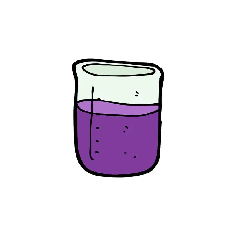 科学烧杯,向量,在白色背景上的卡通科学烧杯