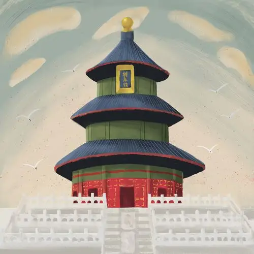 中国著名建筑插画-第一弹