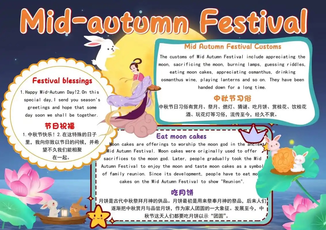 英语中秋节手抄报|英文中秋英语手抄报.有用!