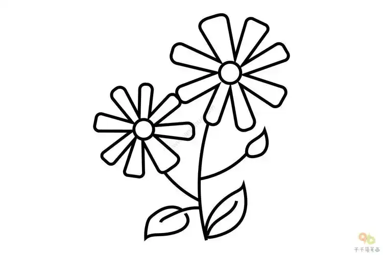 漂亮的满天星简笔画