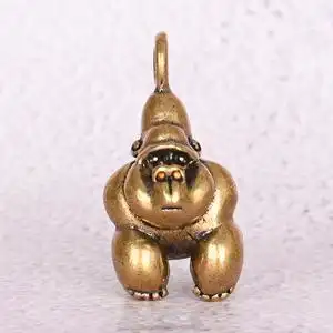 【巨茂】个性实心黄铜猩猩钥匙扣可爱动物挂件创意礼物钥匙小礼品