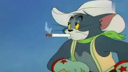 猫和老鼠:汤姆点烟的方式太帅气,小烟一叼,白猫立马被帅到了