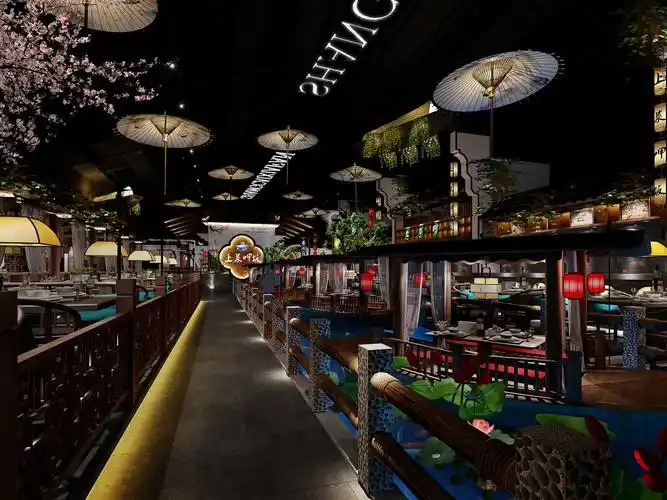 中山南区湘菜馆主题餐厅装修设计_众易居装修效果图大全